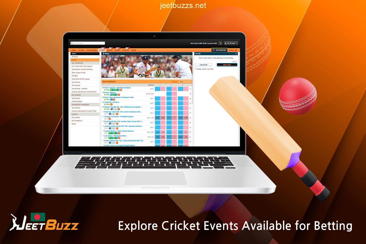 Jeetbuzz users can bet on popular cricket tournaments, both international and regional