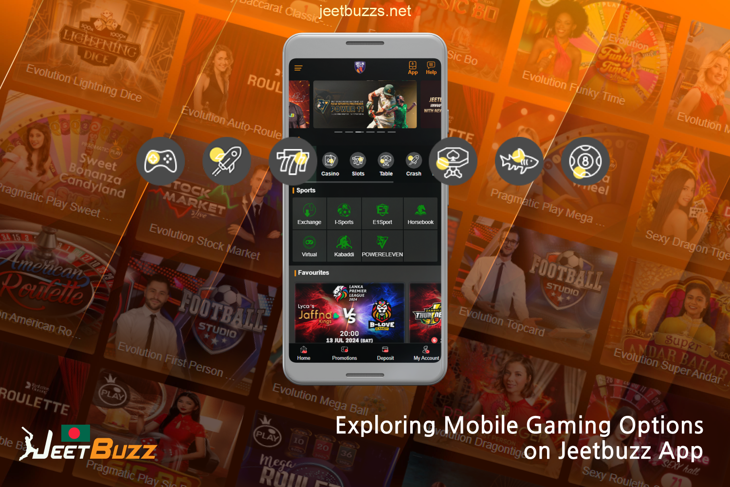 The Jeetbuzz app offers Bangladeshi users a wide selection of casino games from licensed providers