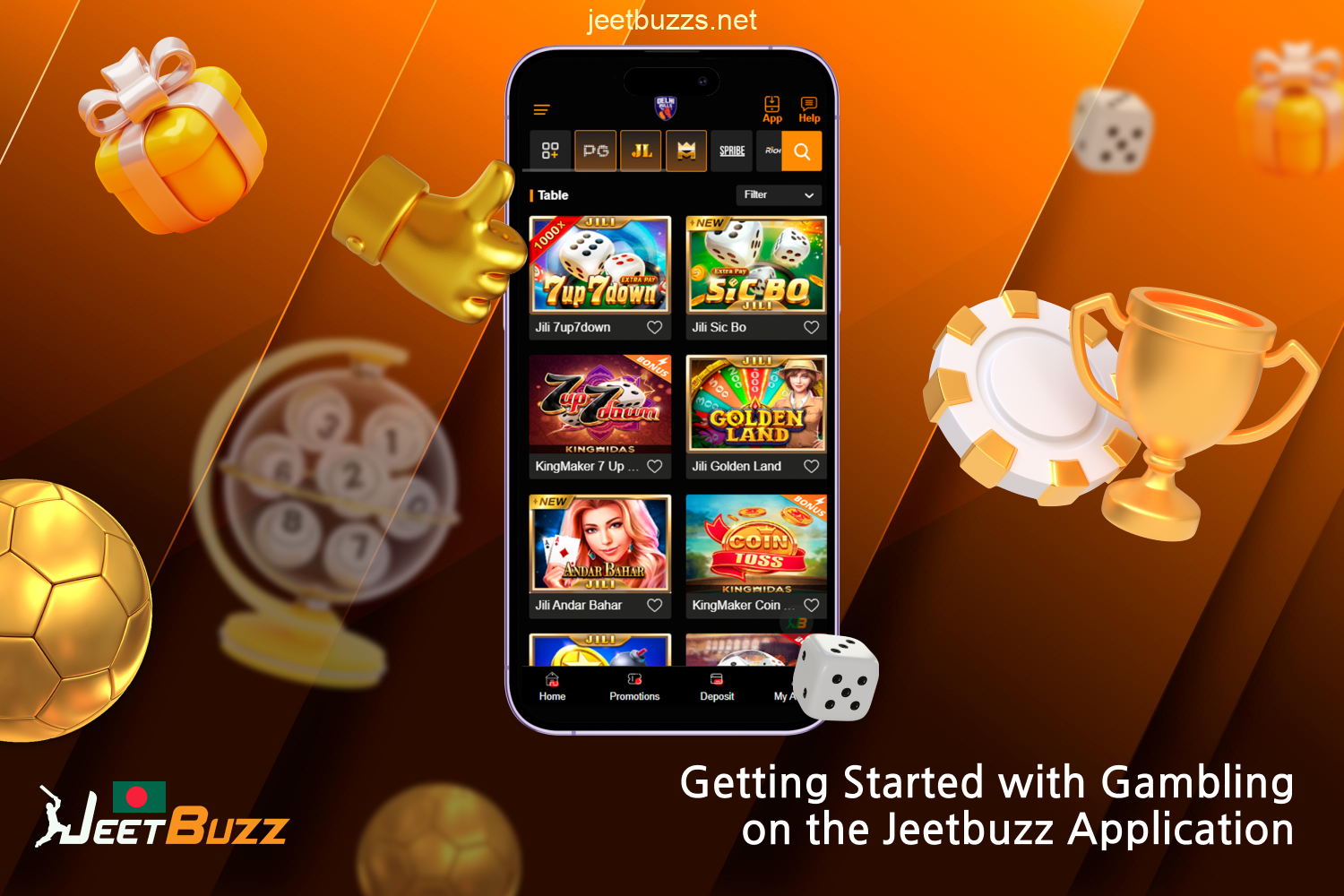 To start gambling through Jeetbuzz app is very easy - users from Bangladesh should create an account, deposit balance and start betting