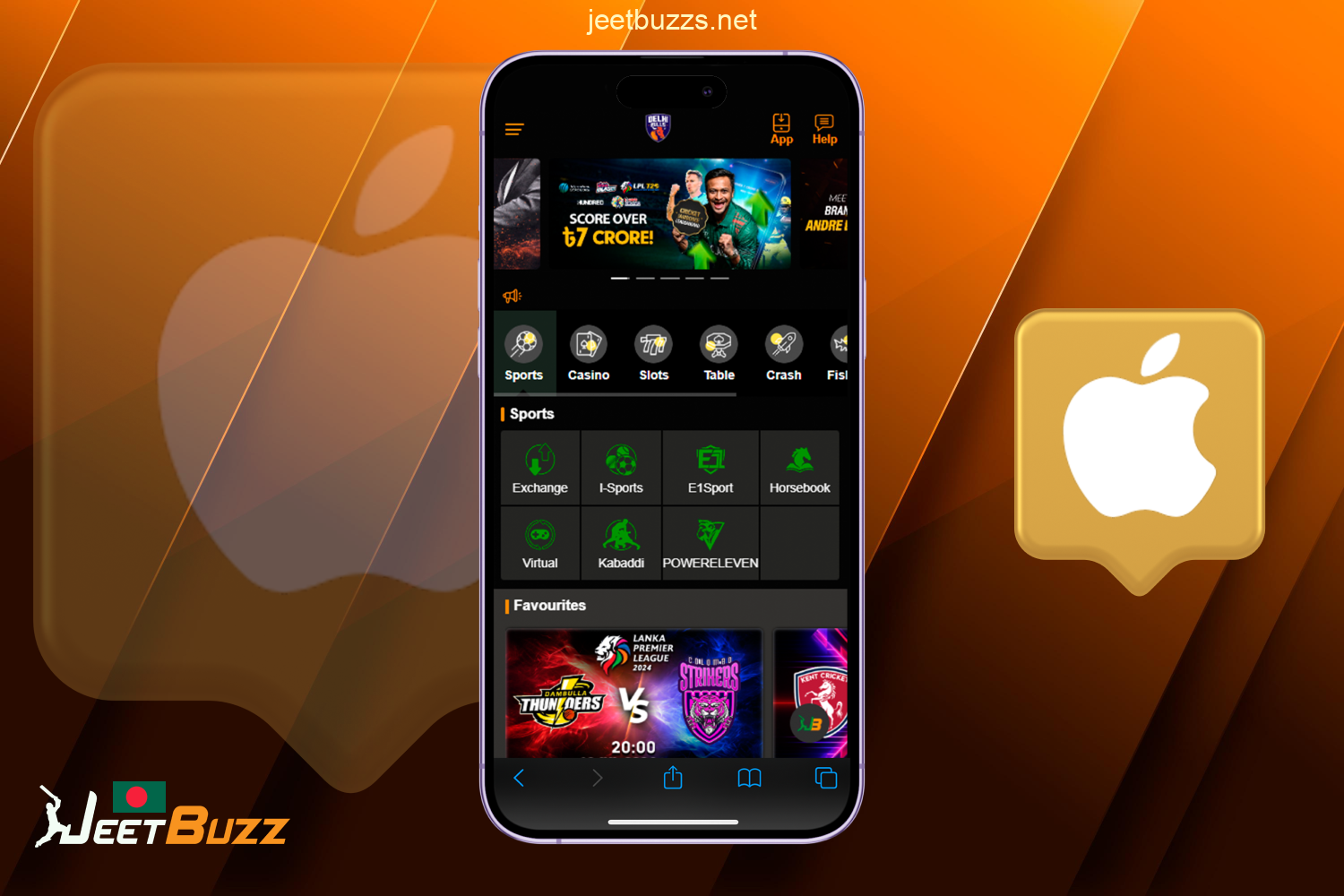 iOS-এ Jeetbuzz অ্যাপ ডাউনলোড করতে, বুকমেকারের মোবাইল ওয়েবসাইটে যান