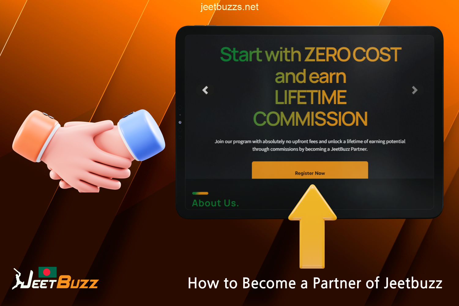 To become an affiliate of Jeetbuzz Bangladesh, follow the simple step-by-step instructions below