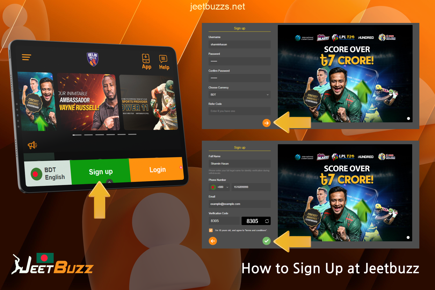 To start gambling on Jeetbuzz, every user over the age of 18 from Bangladesh must create a personal gaming account