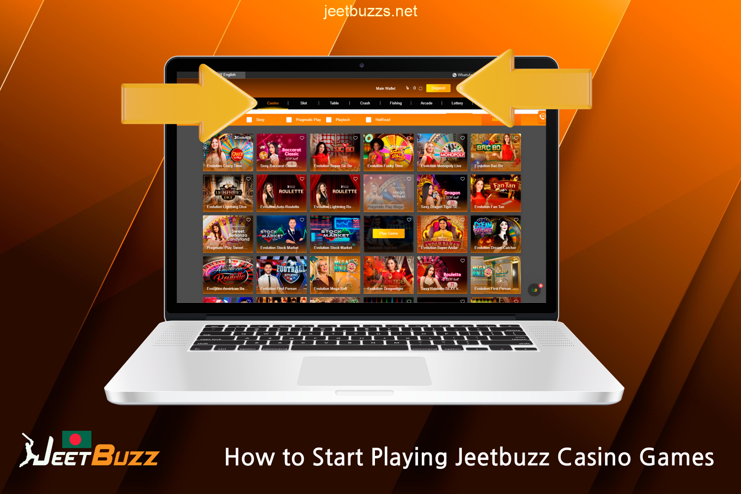 To start playing at Jeetbuzz Casino, any user from Bangladesh over the age of 18 must create an account, make a deposit, and choose the game of their interest